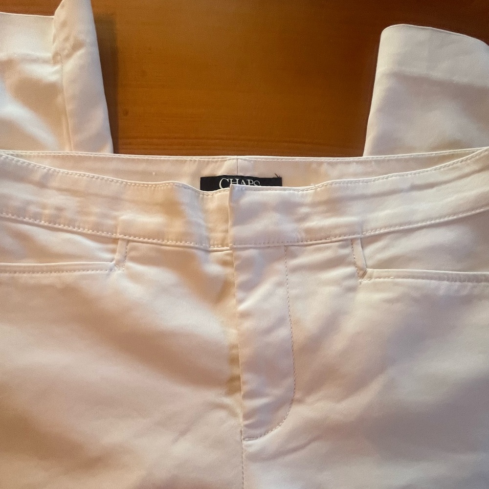 Chaps white cotton pants slim fit - Picture 5 of 6